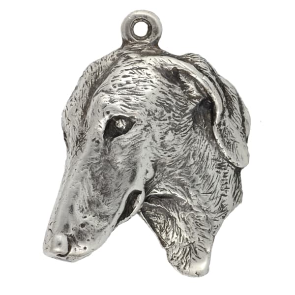 Afrikansk vinthund, Azawakh II - halsband med en hund, silverpläterat hänge för en hundfantast, unika Art-Dog-smycken