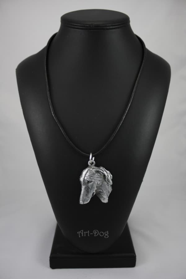 Afrikansk vinthund, Azawakh II - halsband med en hund, silverpläterat hänge för en hundfantast, unika Art-Dog-smycken