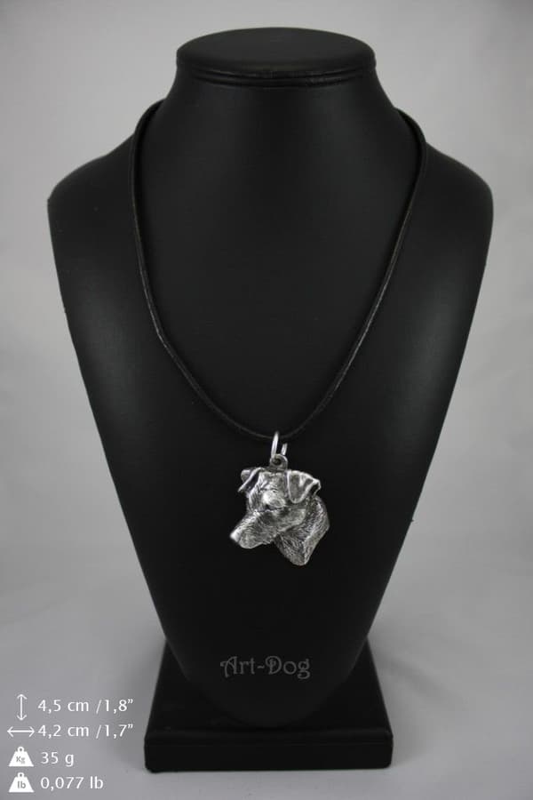 Jack Russell Terrier - halsband med en hund, silverpläterat hänge för en hundfantast, unika Art-Dog-smycken