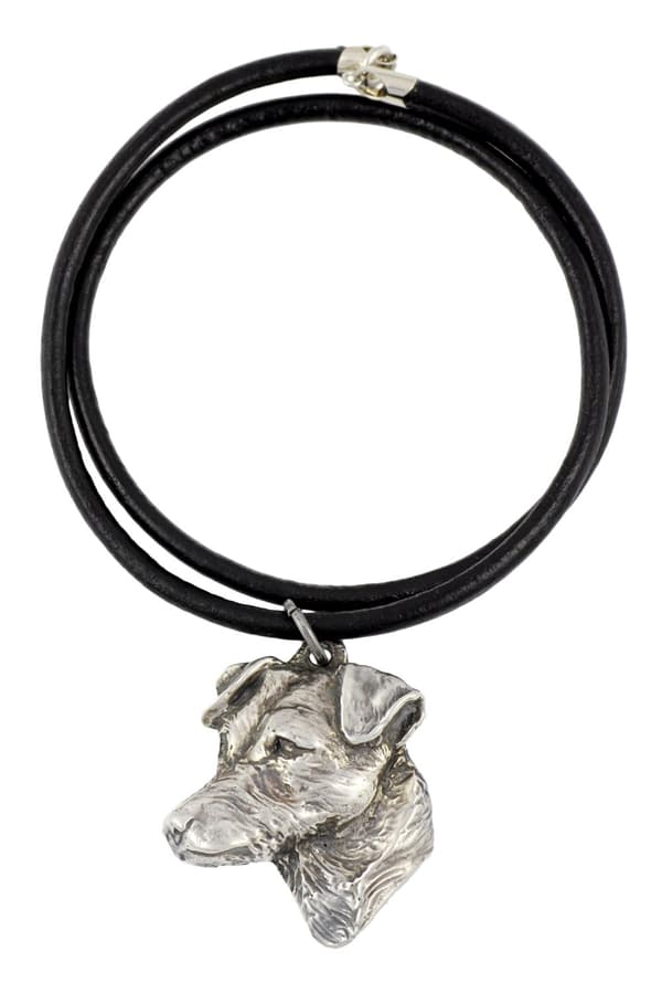 Jack Russell Terrier - halsband med en hund, silverpläterat hänge för en hundfantast, unika Art-Dog-smycken