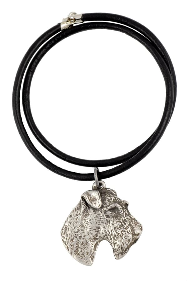 Trådhårig foxterrier - halsband med hund, silverpläterat hänge för en hundfantast, unika Art-Dog-smycken