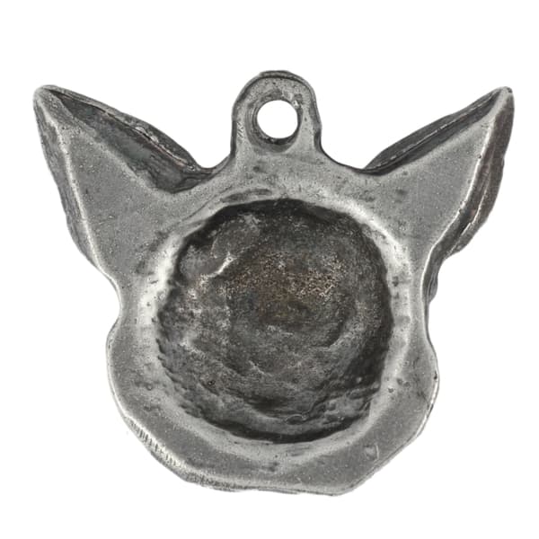 Korthårig Chihuahua - halsband med en hund, silverpläterat hänge för en hundfantast, unika Art-Dog-smycken