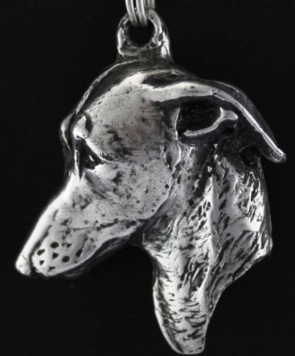 Italiensk vinthund, italiensk vinthund - halsband med en hund, silverpläterad hänge för en hundfantast, unika Art-Dog-smycken