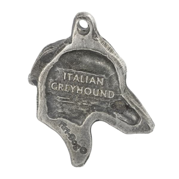 Italiensk vinthund, italiensk vinthund - halsband med en hund, silverpläterad hänge för en hundfantast, unika Art-Dog-smycken