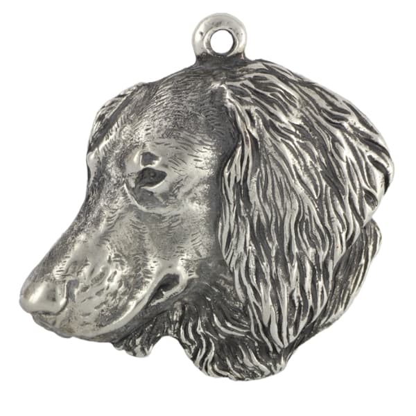 Tax IV - halsband med hund, silverpläterat hänge för en hundfantast, unika Art-Dog smycken