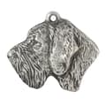 Miniatyrbild 6 av 7: German Wirehaired Pointer, Drahthaar - halsband med en hund, silverpläterat hänge för en hundfantast, unika Art-Dog-smycken