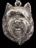 Miniatyrbillede 3 af 7: Cairn Terrier II - halskæde med en hund, forsølvet vedhæng til en hundefan, unikke Art-Dog smykker