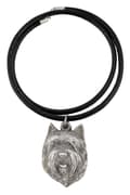 Miniatyrbillede 1 af 7: Cairn Terrier II - halskæde med en hund, forsølvet vedhæng til en hundefan, unikke Art-Dog smykker