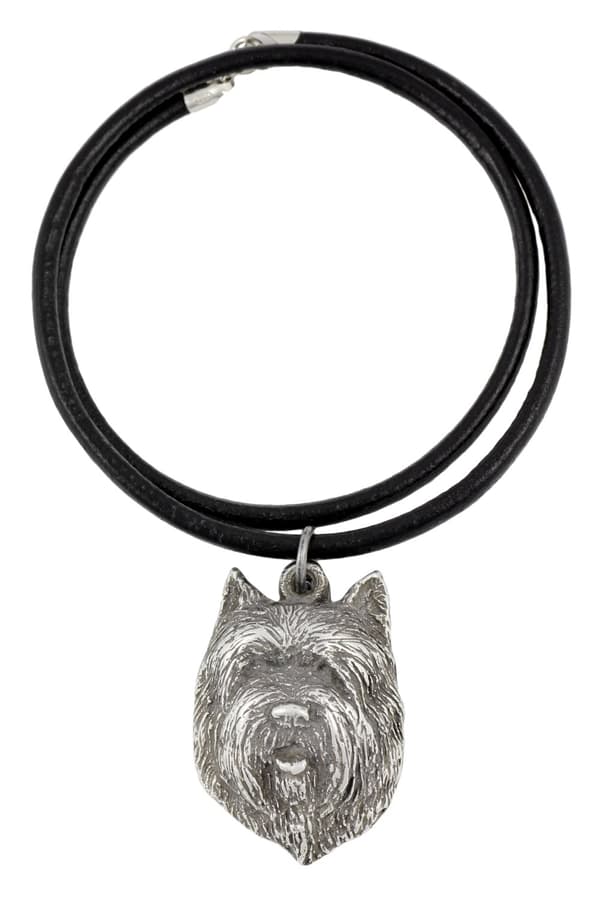 Cairn Terrier II - halskæde med en hund, forsølvet vedhæng til en hundefan, unikke Art-Dog smykker