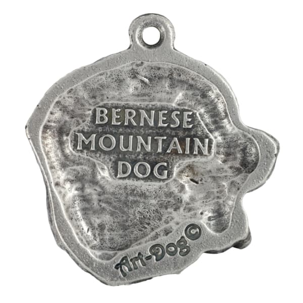 Berner Sennenhund, Berner Sennenhund - halsband med hund, silverpläterat hänge för en hundfantast, unika Art-Dog smycken