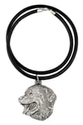 Miniatyrbild 1 av 7: Berner Sennenhund, Berner Sennenhund - halsband med hund, silverpläterat hänge för en hundfantast, unika Art-Dog smycken