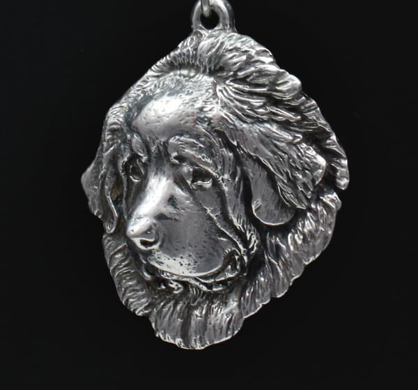 Tibetansk Mastiff, Tibetansk Grand Danois - halskæde med en hund, sølvbelagt vedhæng til en hundefan, unikke Art-Dog smykker