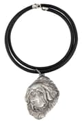 Miniatyrbillede 1 af 7: Tibetansk Mastiff, Tibetansk Grand Danois - halskæde med en hund, sølvbelagt vedhæng til en hundefan, unikke Art-Dog smykker