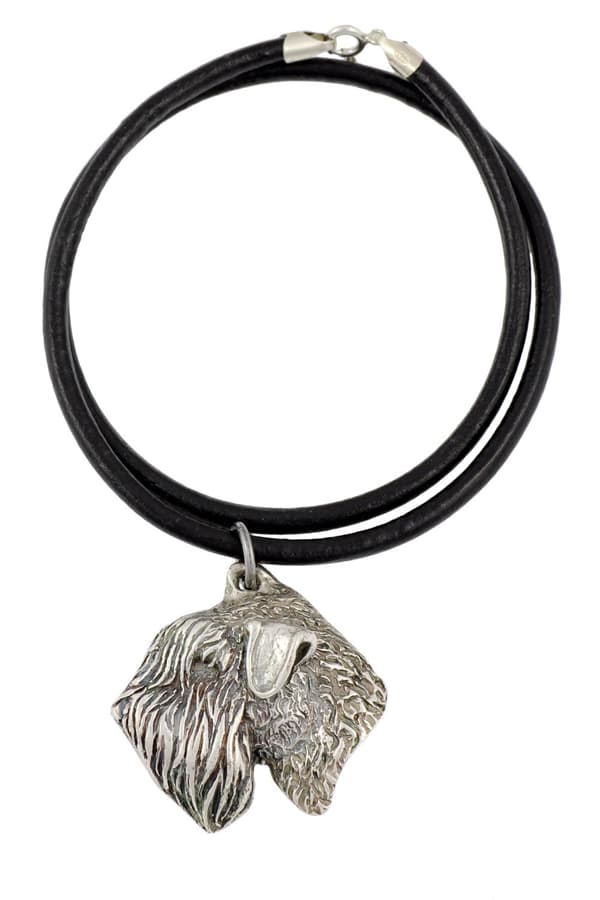 Irsk blød belagt wheaten terrier, Wheaten terrier - halskæde med en hund, sølvbelagt vedhæng til en hundefan, unikke Art-Dog smykker