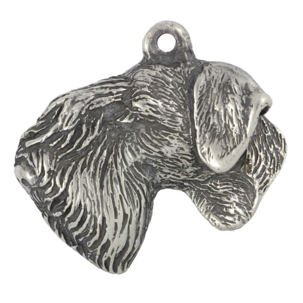Czech Terrier, Cesky Terrier - halskæde med en hund, sølvbelagt vedhæng til en hundefan, unikke Art-Dog smykker