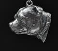 Miniatyrbild 3 av 7: Staffordshire Bull Terrier, Staffik, Staffi III - halsband med en hund, silverpläterat hänge för en hundfantast, unika Art-Dog-smycken