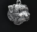 Miniatyrbild 3 av 7: Norfolk Terrier - halsband med hund, silverpläterat hänge för en hundfantast, unika Art-Dog-smycken