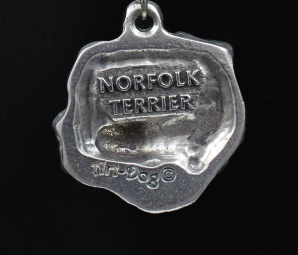 Norfolk Terrier - halsband med hund, silverpläterat hänge för en hundfantast, unika Art-Dog-smycken