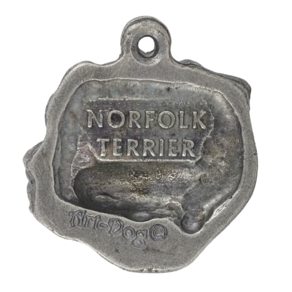 Norfolk Terrier - halsband med hund, silverpläterat hänge för en hundfantast, unika Art-Dog-smycken