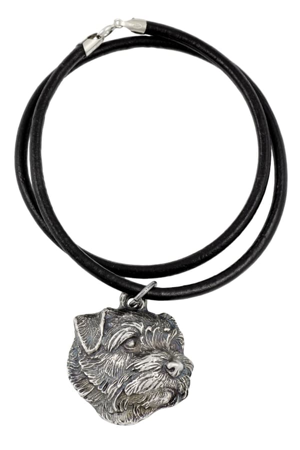 Norfolk Terrier - halsband med hund, silverpläterat hänge för en hundfantast, unika Art-Dog-smycken