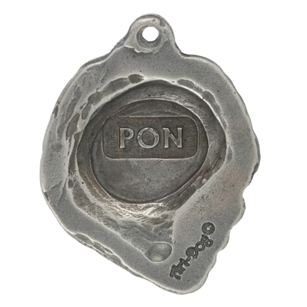 Polish Lowland Sheepdog, PON - halsband med en hund, silverpläterat hänge för en hundfantast, unika Art-Dog-smycken