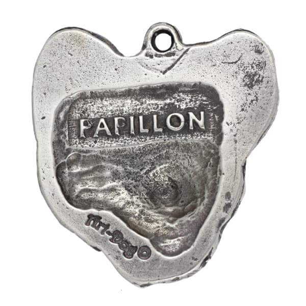 Papillon, Continental Spaniel - halskæde med en hund, forsølvet vedhæng til en hundefan, unikke Art-Dog smykker