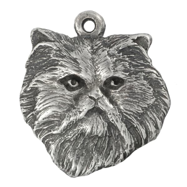 Persiskt - halsband med en katt, silverpläterat hänge för en kattfantast, unika Art-Dog-smycken