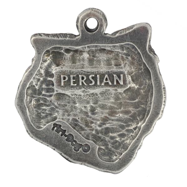 Persiskt - halsband med en katt, silverpläterat hänge för en kattfantast, unika Art-Dog-smycken