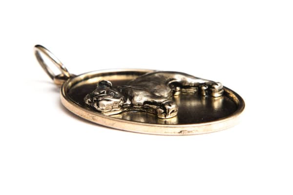 Engelsk bulldog, Bulldog I - halsband med hund, hänge för hundmamma, unika Art-Dog smycken