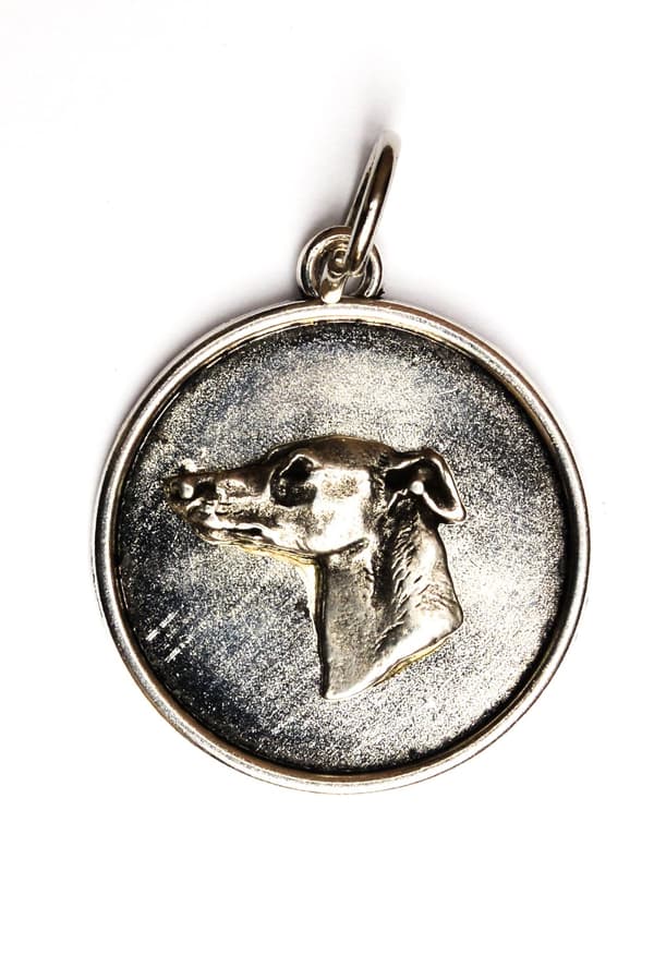 Whippet, Englanninvinttikoira - kaulakoru koiran kanssa, riipus koiran äidille, ainutlaatuiset Art-Dog-korut