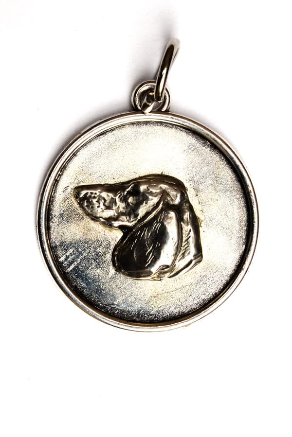 Tax I - halsband med en hund, hänge för en hunds mamma, unika Art-Dog smycken