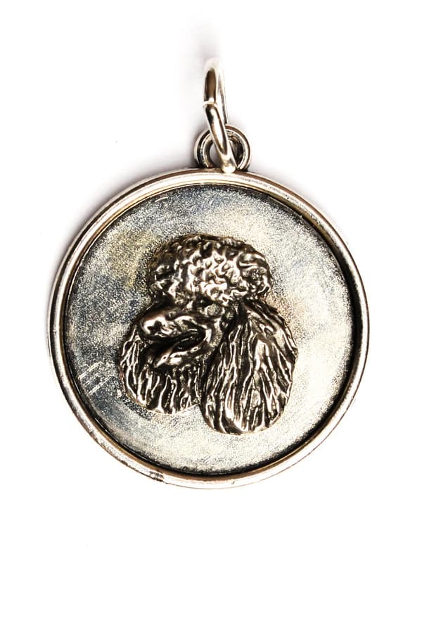 Pudel - halsband med en hund, hänge för en hundmamma, unika Art-Dog smycken
