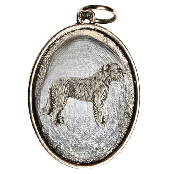 Irländsk varghund, irländsk varghund I - halsband med en hund, hänge för en hundmamma, unika Art-Dog smycken