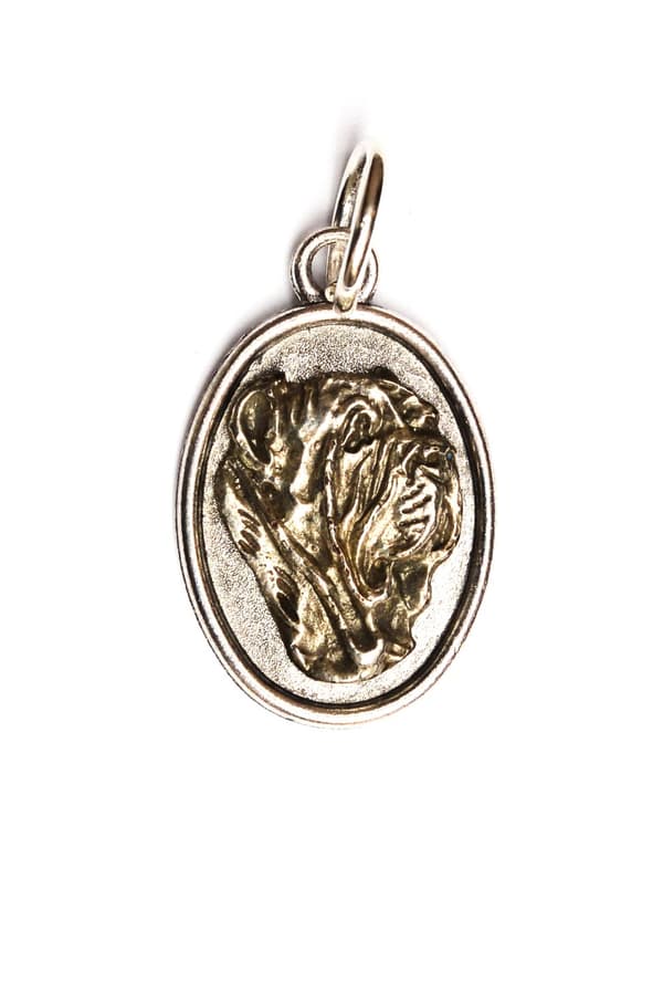 Napolitansk mastiff, napolitansk mastiff, Mastino napoletano II - halsband med en hund, hänge för en hundmamma, unika Art-Dog-smycken
