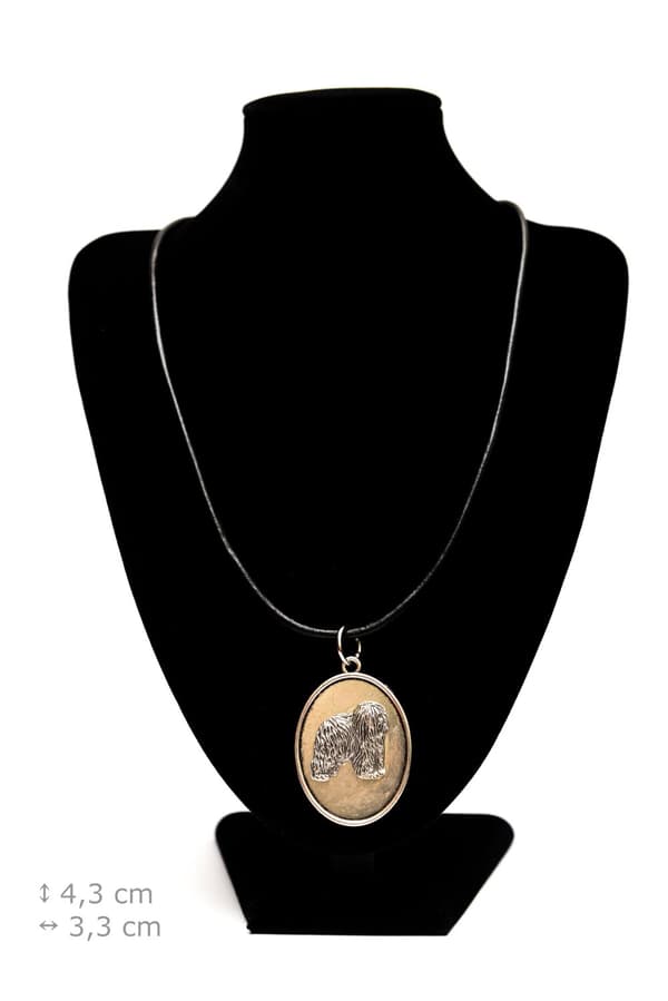 Polish Lowland Sheepdog, PON - hundhalsband, hänge för hundmamma, unika Art-Dog smycken