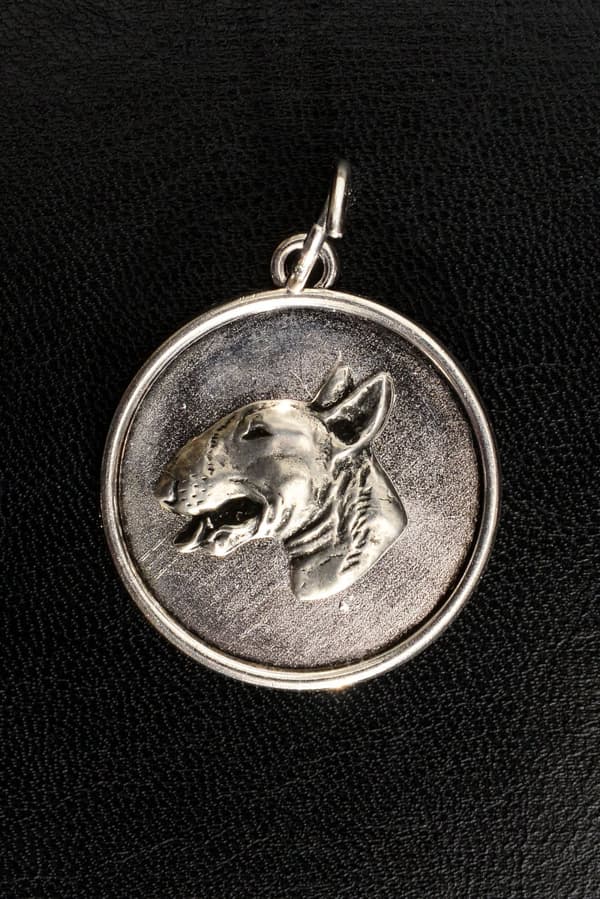 Bull terrier, Bull Terrier II - halsband med en hund, hänge för en hunds mamma, unika Art-Dog smycken