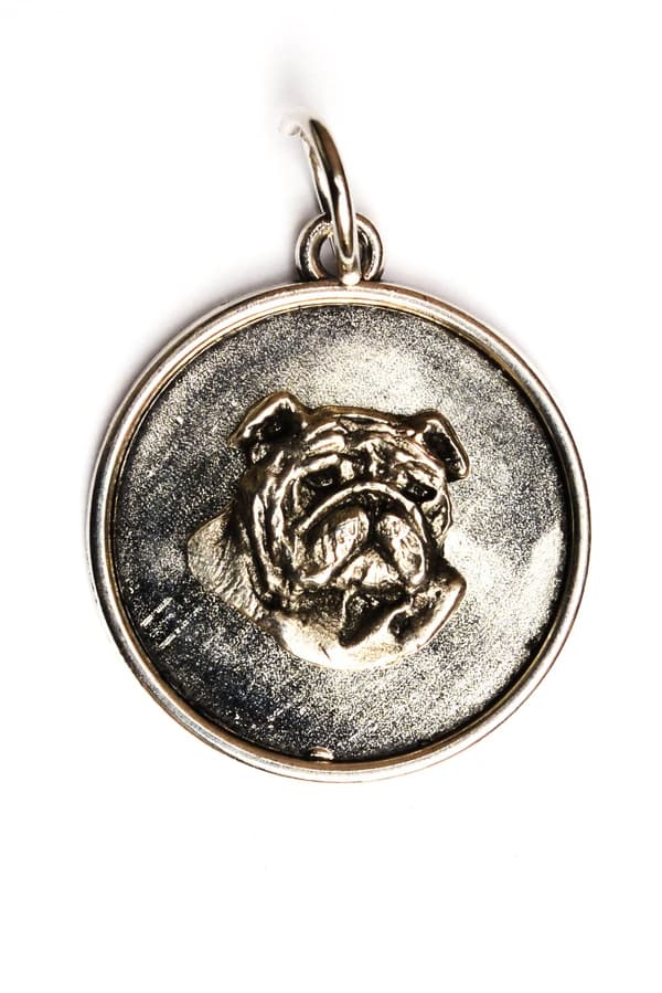 Englantibulldoggi, Bulldog II - kaulakoru koiran kanssa, riipus koiran äidille, ainutlaatuiset Art-Dog korut