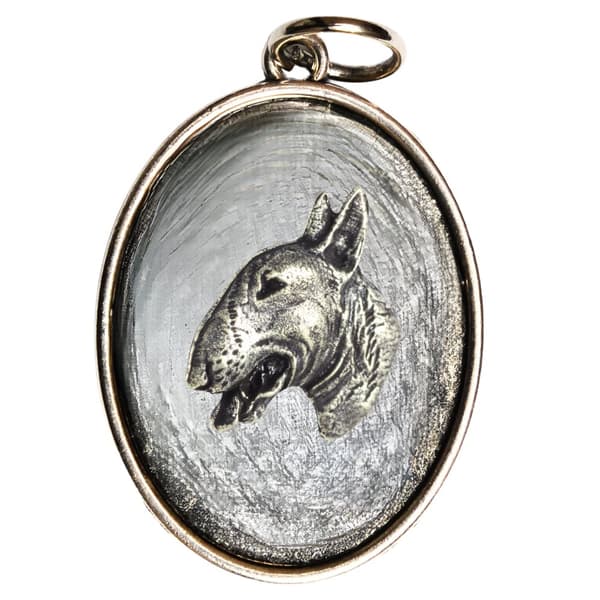 Bull terrier, Bull Terrier III - halsband med en hund, hänge för en hunds mamma, unika Art-Dog smycken