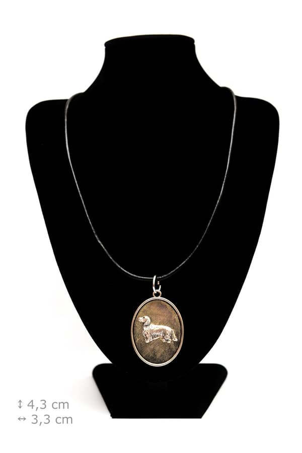 Tax III - halsband med en hund, hänge för en hunds mamma, unika Art-Dog smycken