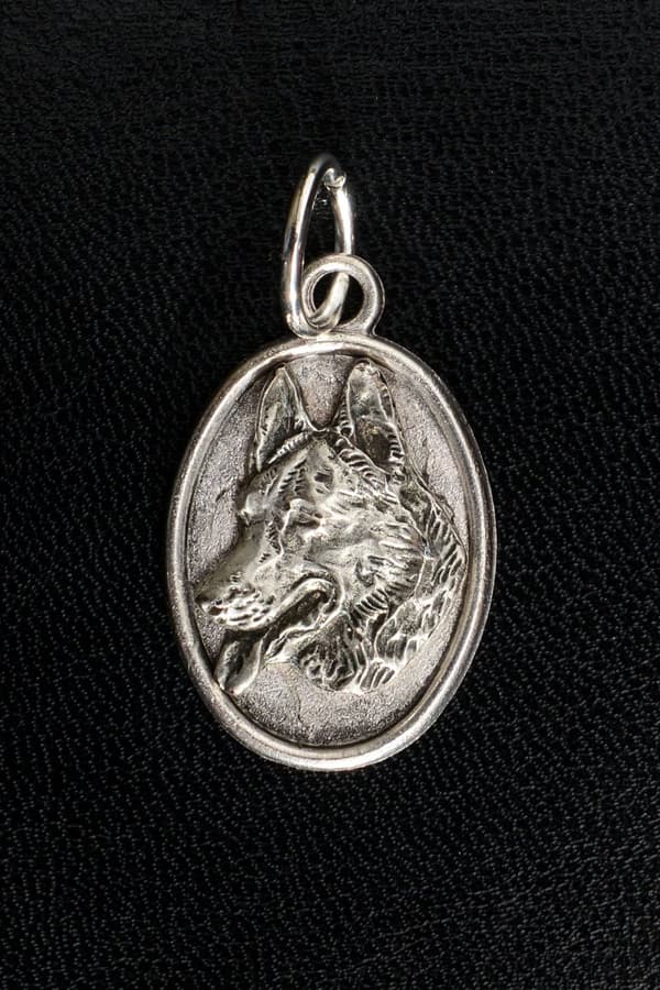 Schäfer, Alsace - halsband med en hund, hänge för en hundmamma, unika Art-Dog smycken