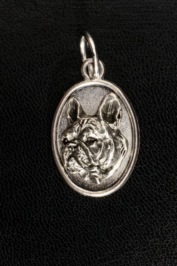 French Bulldog II - kaulakoru koiran kanssa, riipus koiran äidille, ainutlaatuiset Art-Dog korut