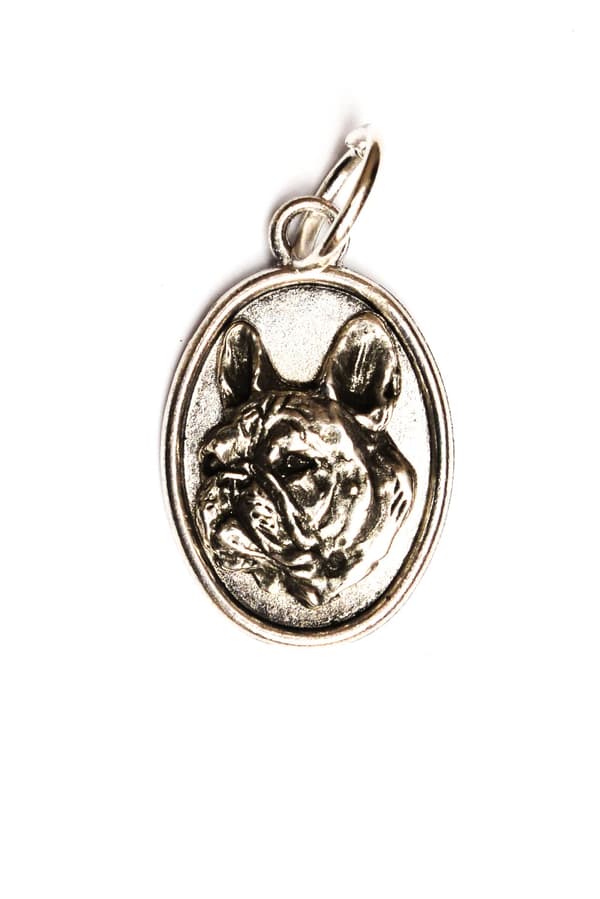 French Bulldog II - kaulakoru koiran kanssa, riipus koiran äidille, ainutlaatuiset Art-Dog korut