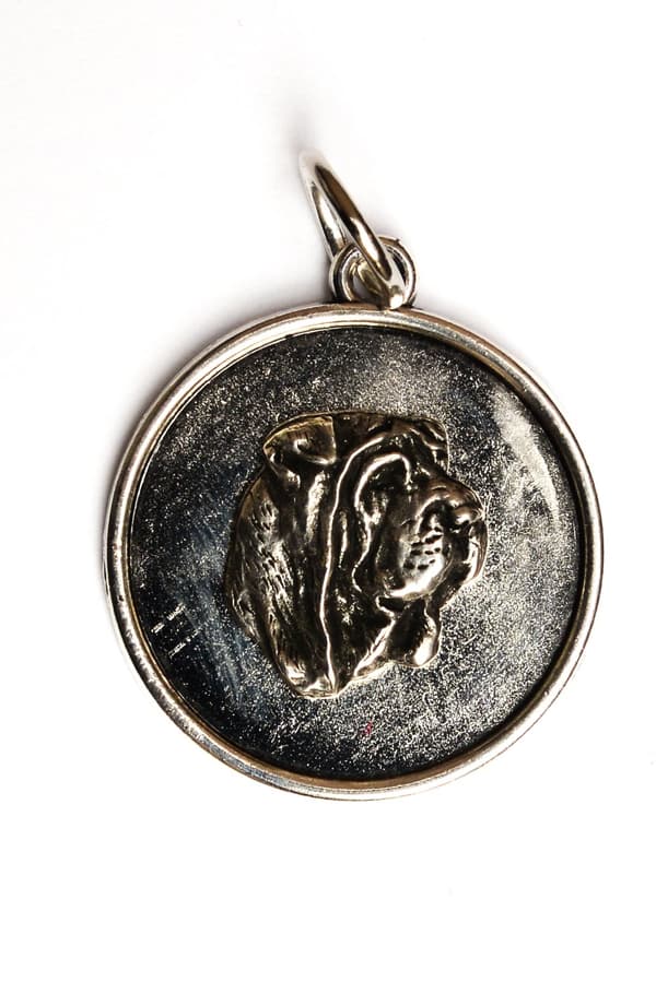 Shar Pei II - halsband med en hund, hänge för en hundmamma, unika smycken av Art-Dog
