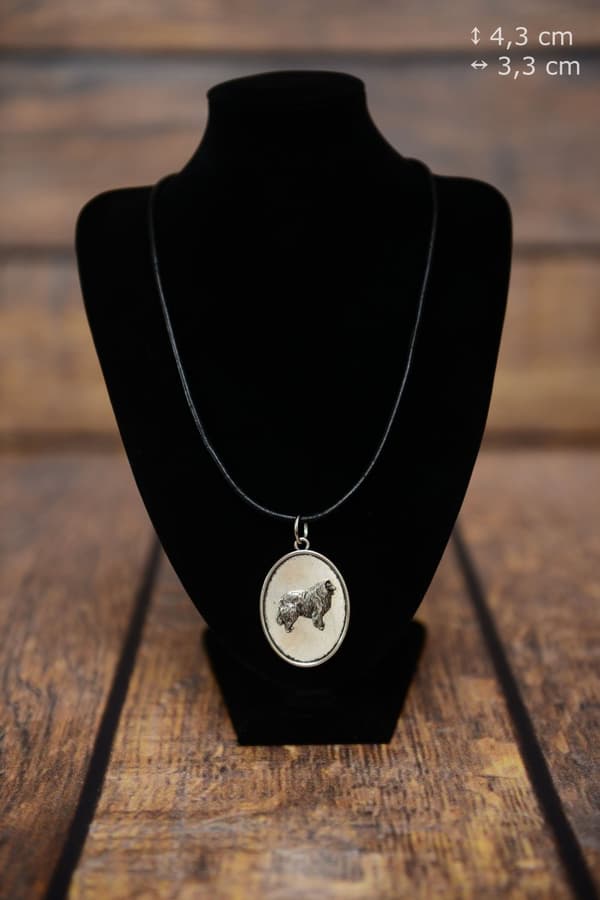 Långhårig Scottish Shepherd, Collie rough - halsband med en hund, hänge för en hunds mamma, unika Art-Dog smycken