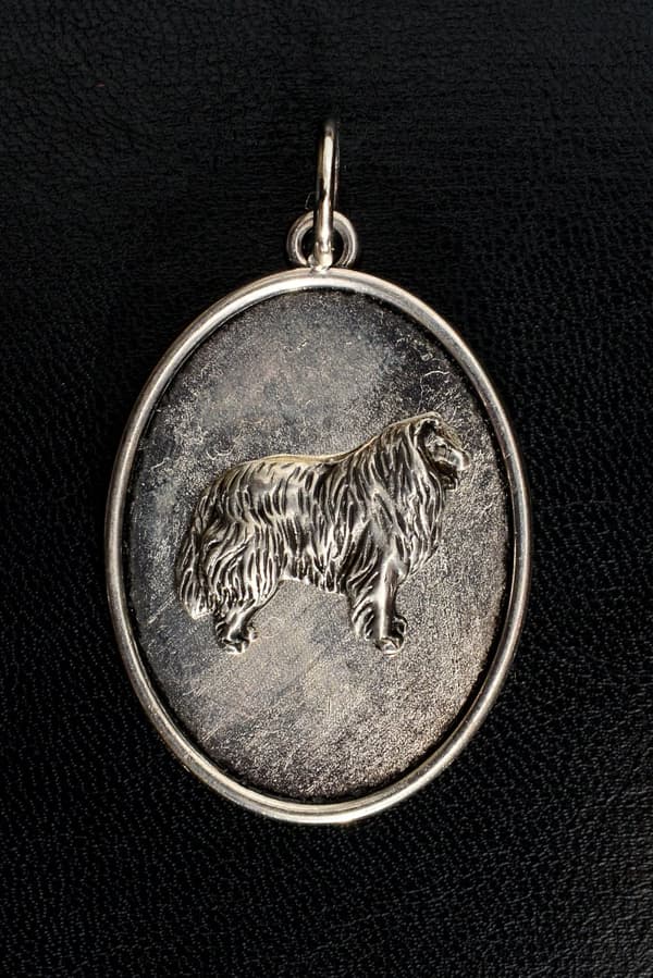 Långhårig Scottish Shepherd, Collie rough - halsband med en hund, hänge för en hunds mamma, unika Art-Dog smycken