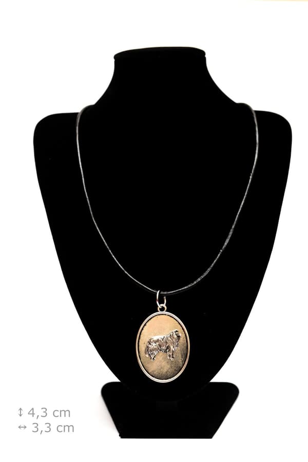 Långhårig Scottish Shepherd, Collie rough - halsband med en hund, hänge för en hunds mamma, unika Art-Dog smycken