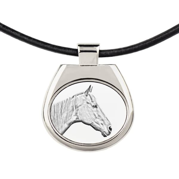 Pensionerad kapplöpningshäst - hästhalsband, personligt hänge med foto, unikt halsband för kvinnor och män av Art-Dog