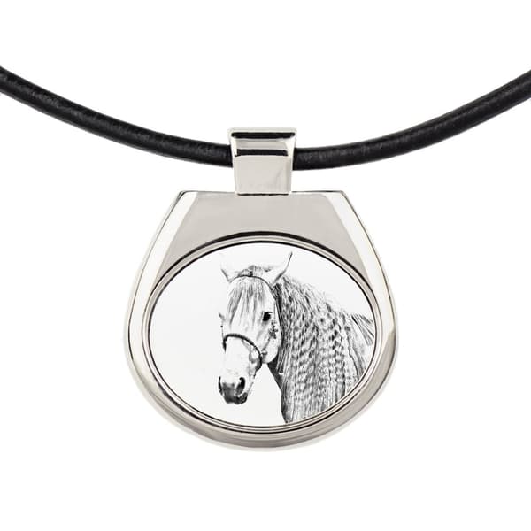 Azteca häst - halsband med häst, personligt hänge med foto, unikt halsband för kvinnor och män av Art-Dog