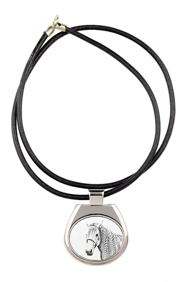 Azteca häst - halsband med häst, personligt hänge med foto, unikt halsband för kvinnor och män av Art-Dog