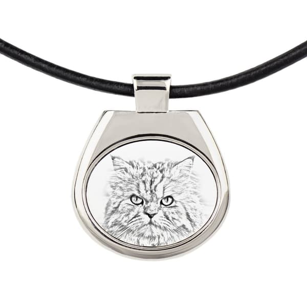 Persiskt - halsband med en katt, personligt hänge med ett foto, unikt halsband för kvinnor och män av Art-Dog